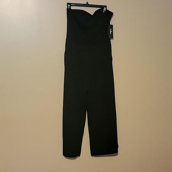 Lulus Pop Life Black Strapless Jumpsuit Womens Medium NWT - Picture 2 of 5
